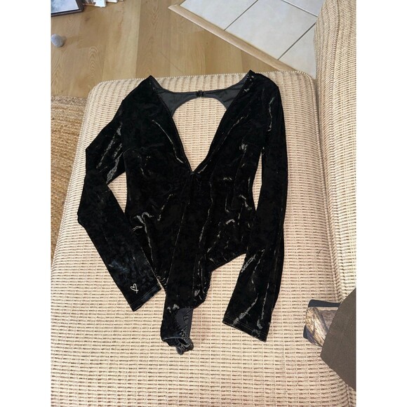 Velvet black Victoria’s Secret bodysuit - Picture 2 of 4